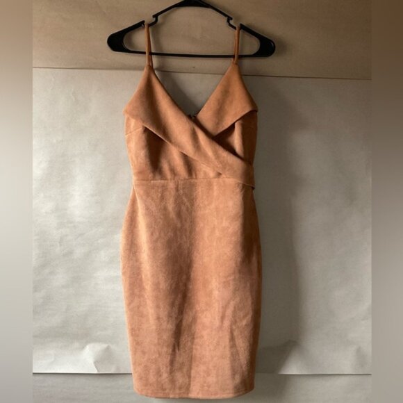 Lulus Dresses & Skirts - Lulu's Chic Tan Mini Dress. Spaghetti straps. Size M.